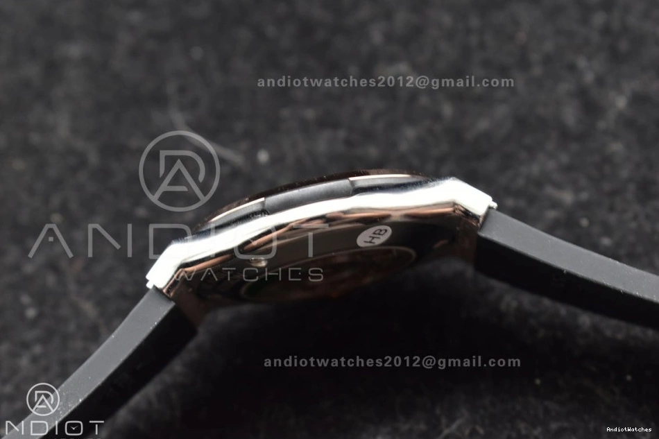 Dial HBF Black 45mm A Black Edition 588 Fusion RG Strap 1:1 on Bold Gummy Best 0414